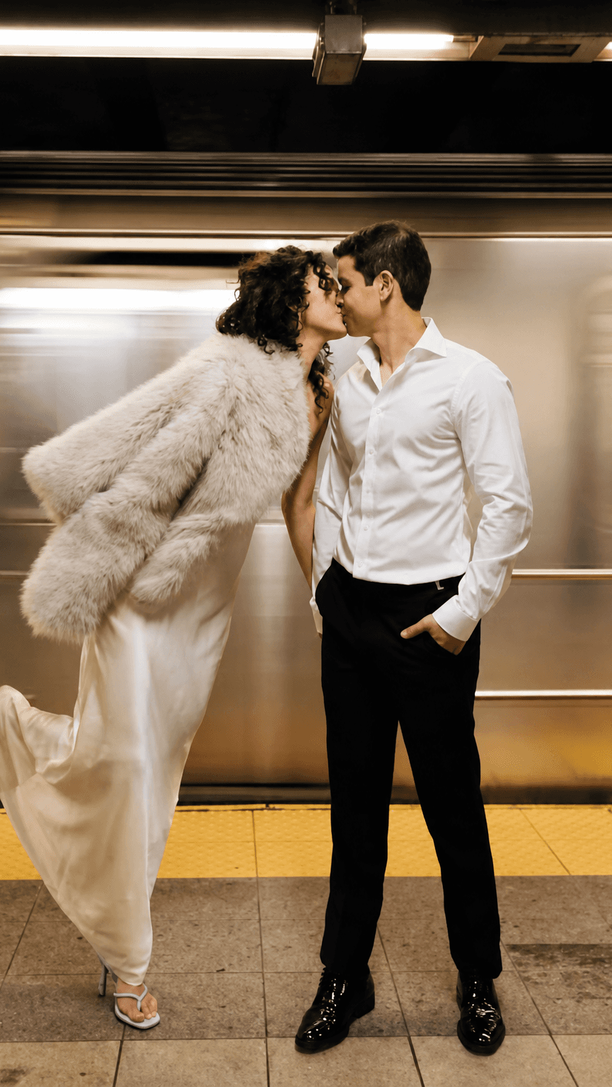 Couple photo inside burgundy invitation card