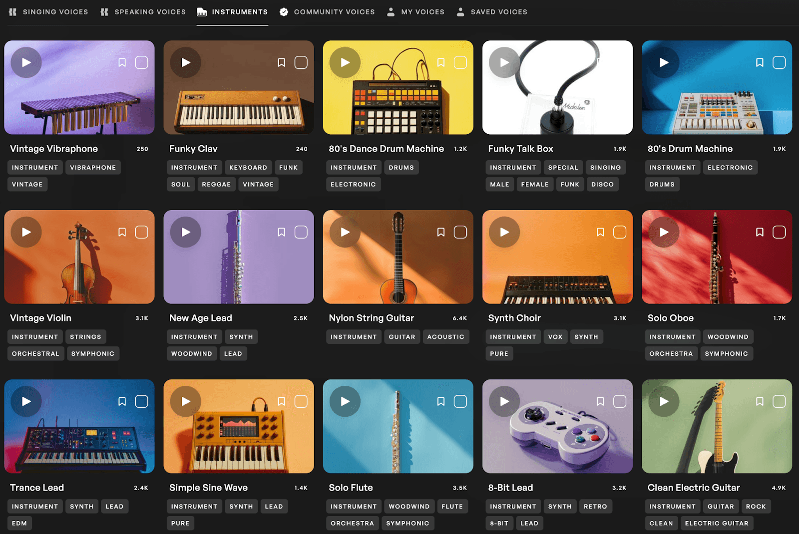 Kits AI royalty free instrument library