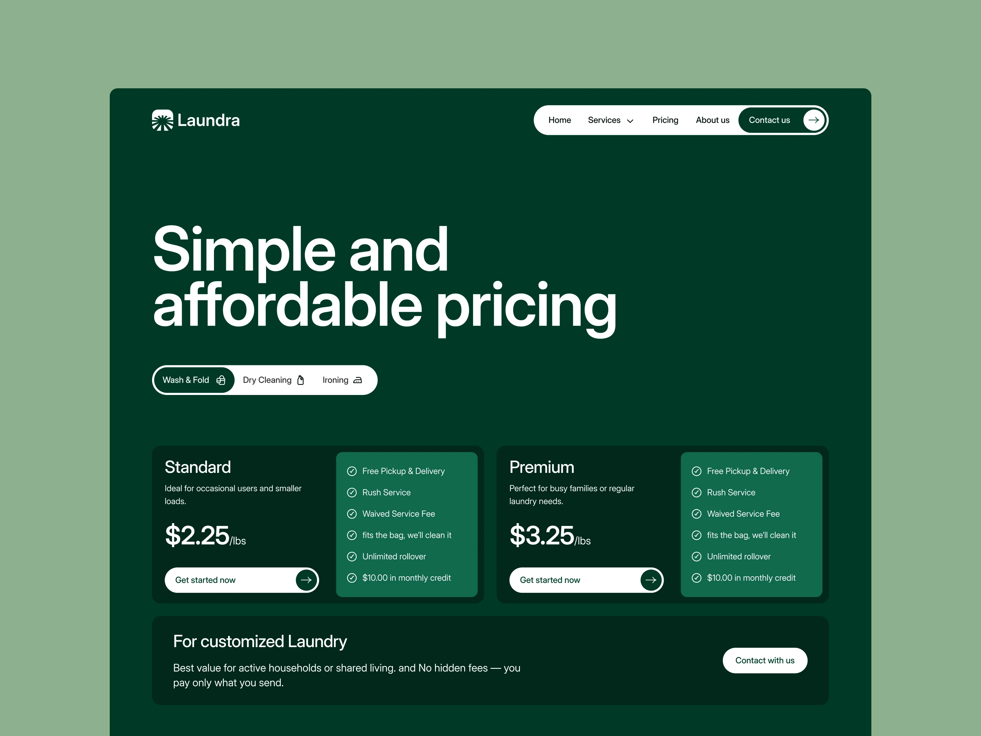 Laundry Service Business Template