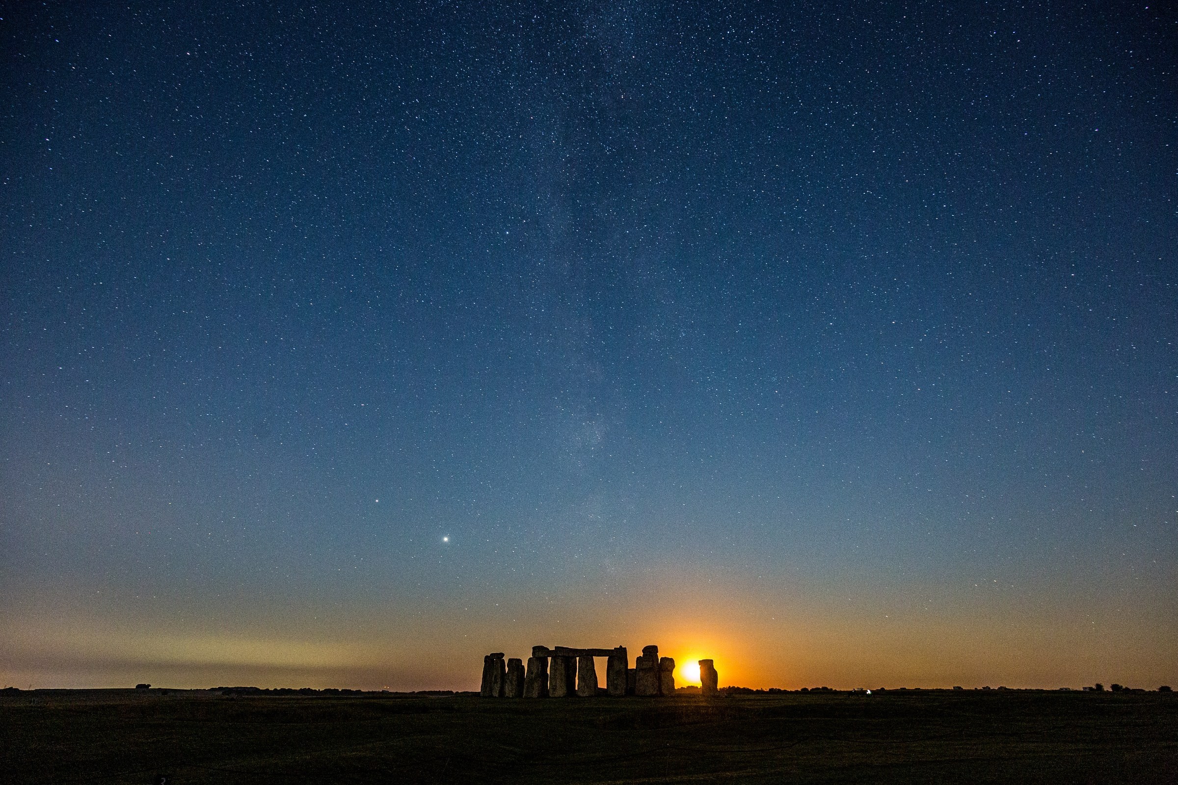 LANDSCAPE · Stonehenge beneath the evening sky.