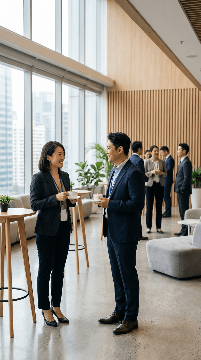 香港商務人士參與精準引流獲客活動，於現代化場地交流並拓展業務網絡。