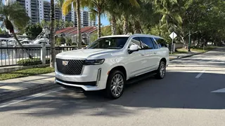 D2D Cadillac Escalade ESV, front three-quarter view in Miami