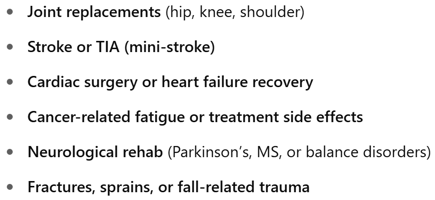 Common Conditions That Benefit from Post-Rehab Care