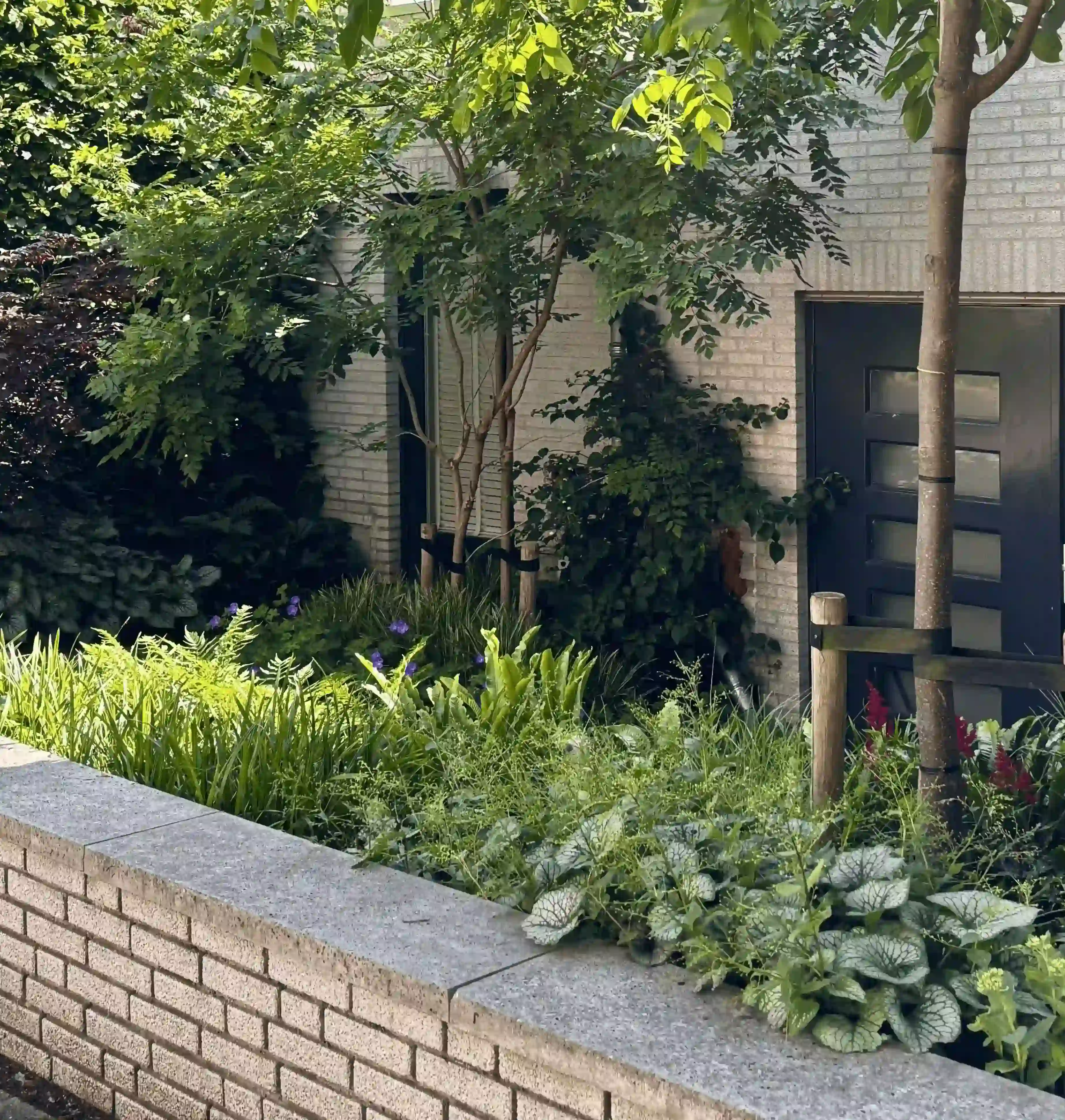 Strakke tuinaanleg van elegante staptegels in Malden door Hoveniersbedrijf Star Landscaping
