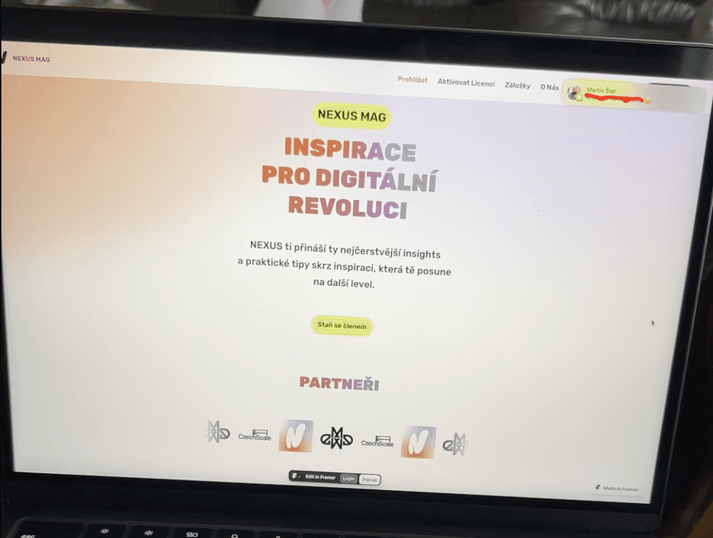 pilotní beta verze projektu nexusmag, začátky podnikání