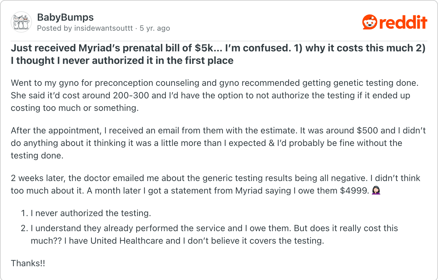 Post on Reddit