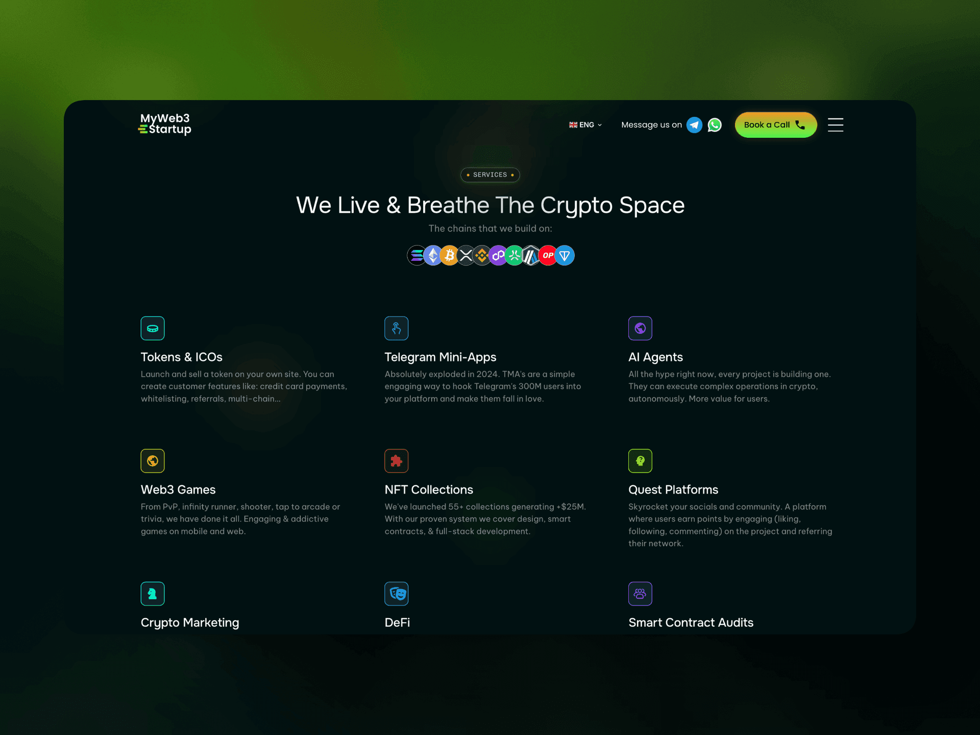 My Web3 Startup mockup on a Web app designer Timi Komolafe's Portfolio