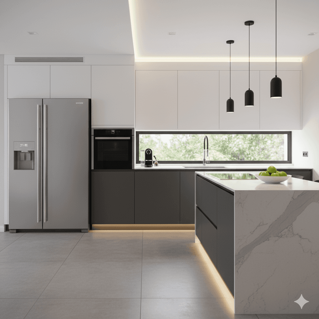 M3M Duo High Gurgaon: European-style luxury modular kitchen