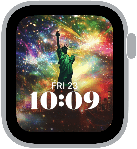 an apple watch face from the new yeasrs eve 2025 collection