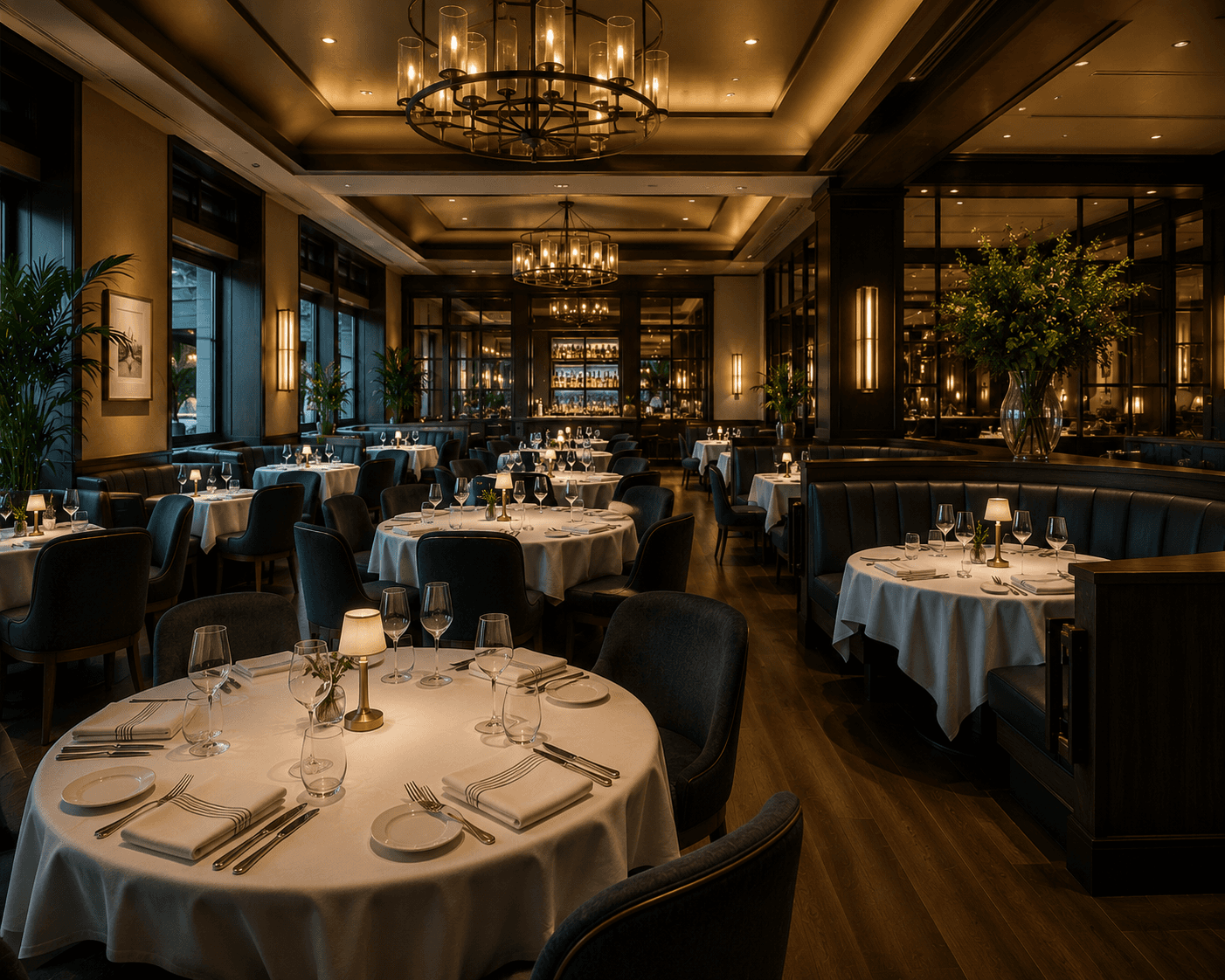 Elegant fine dining restaurant interior