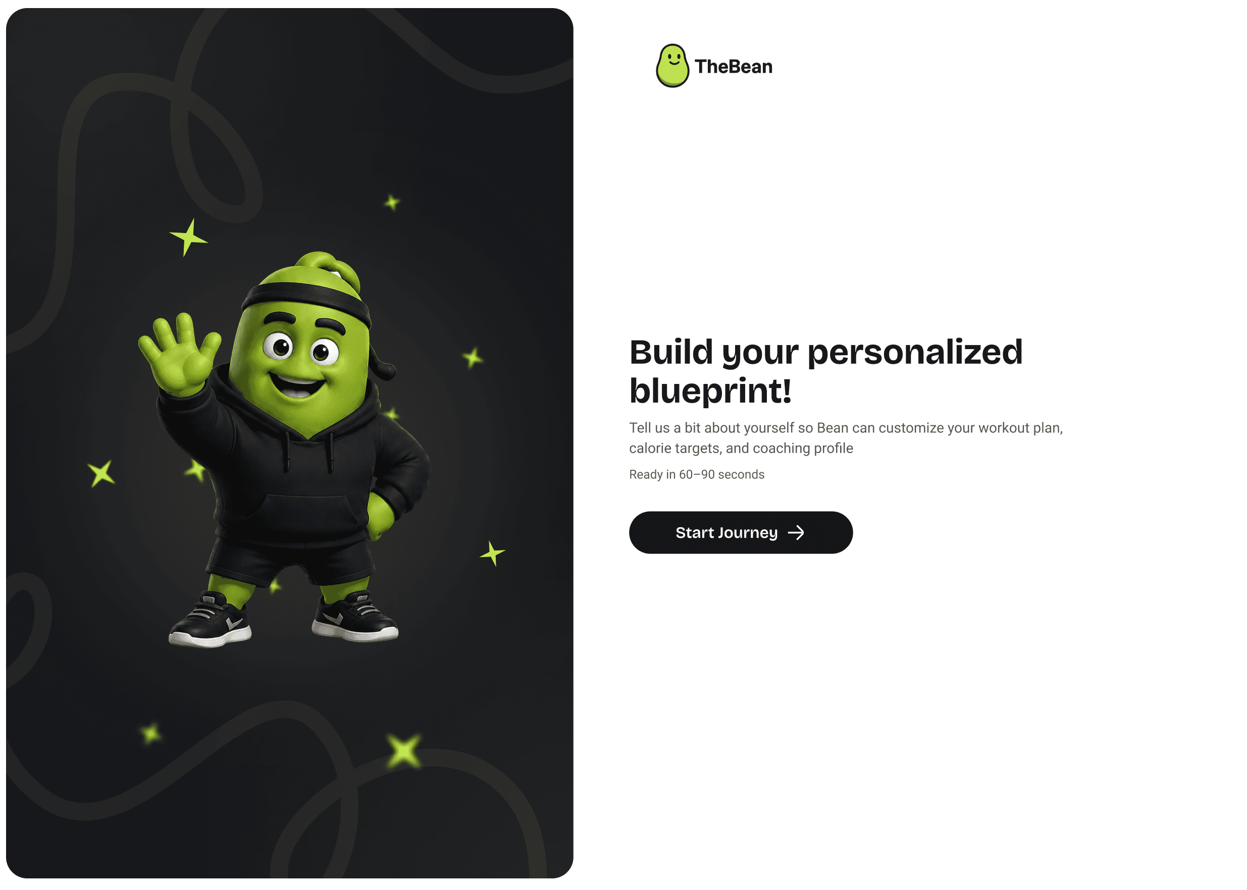 TheBean AI fitness coach features example