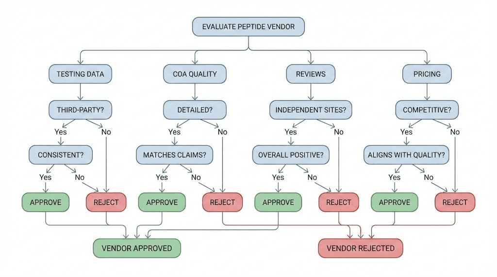 Peptide vendor evaluation decision framework for retatrutide sourcing