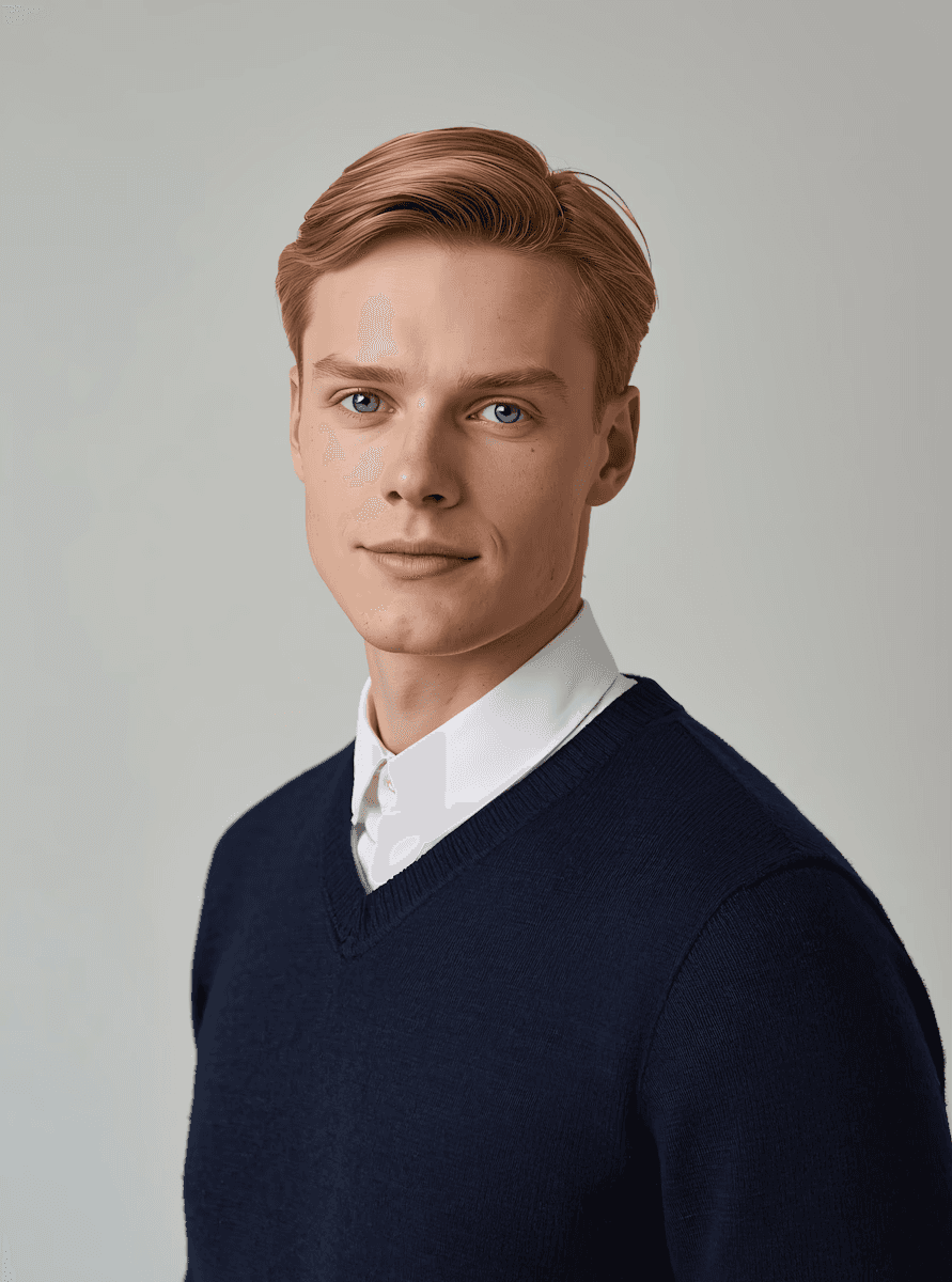 man posing in professional outfit