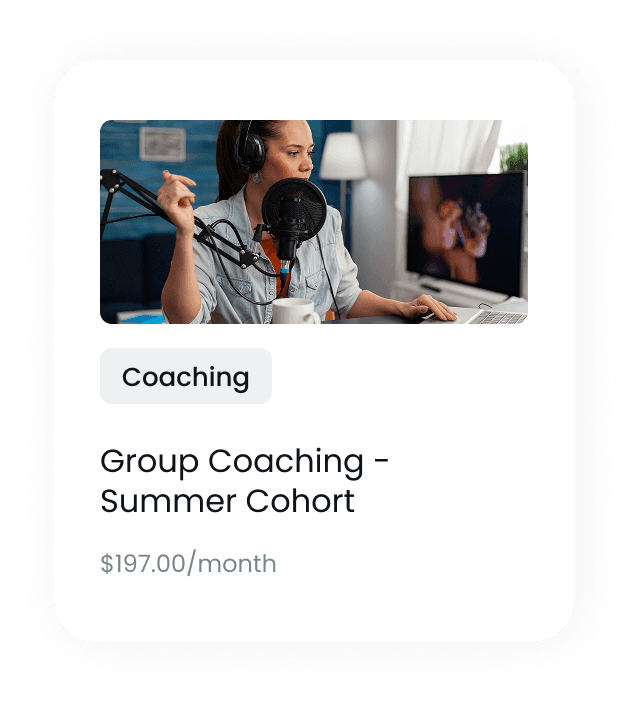 Group coaching card UI design