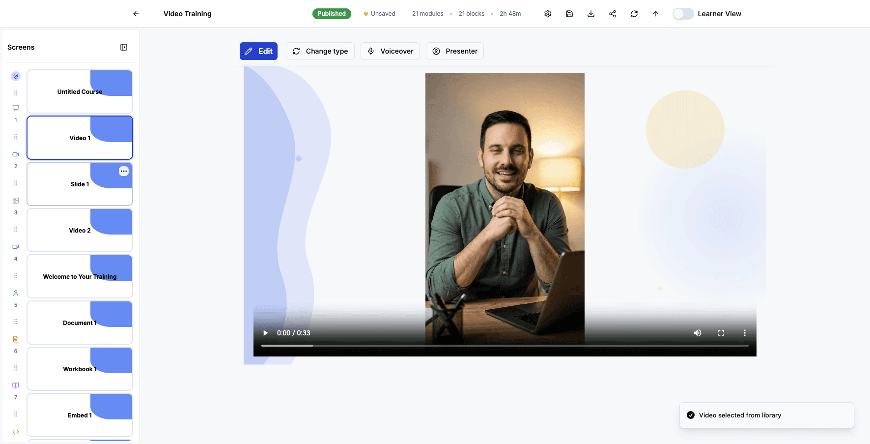 Click the Slide 1 screen to edit this content slide.