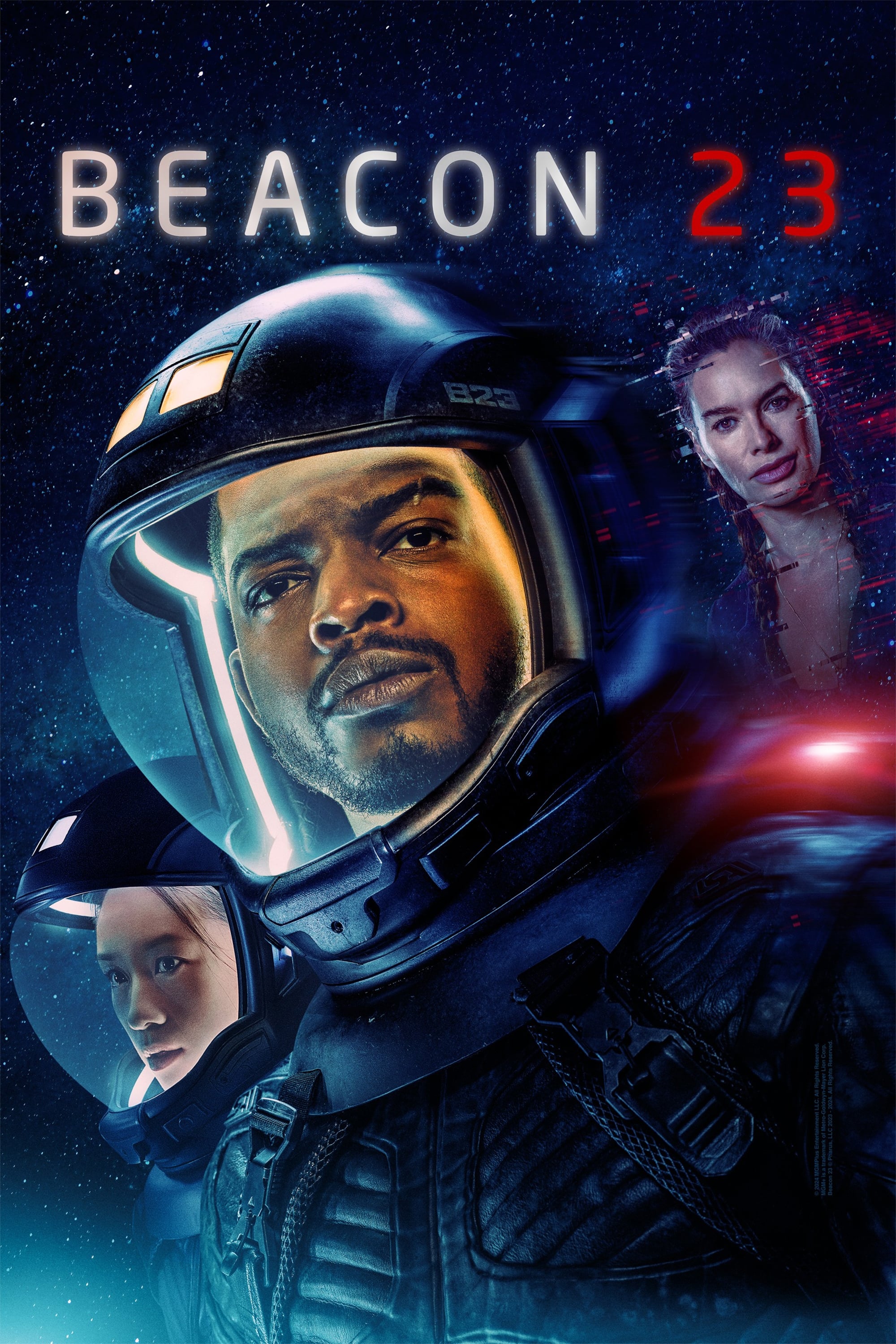 Beacon 23 Season 2 poster showing the main characters, set against a star lit background