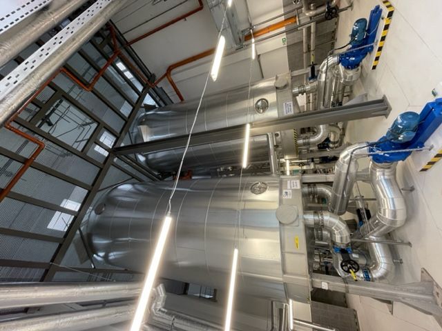 AEROTHERM reactor with heat exchanger and insulated pipework