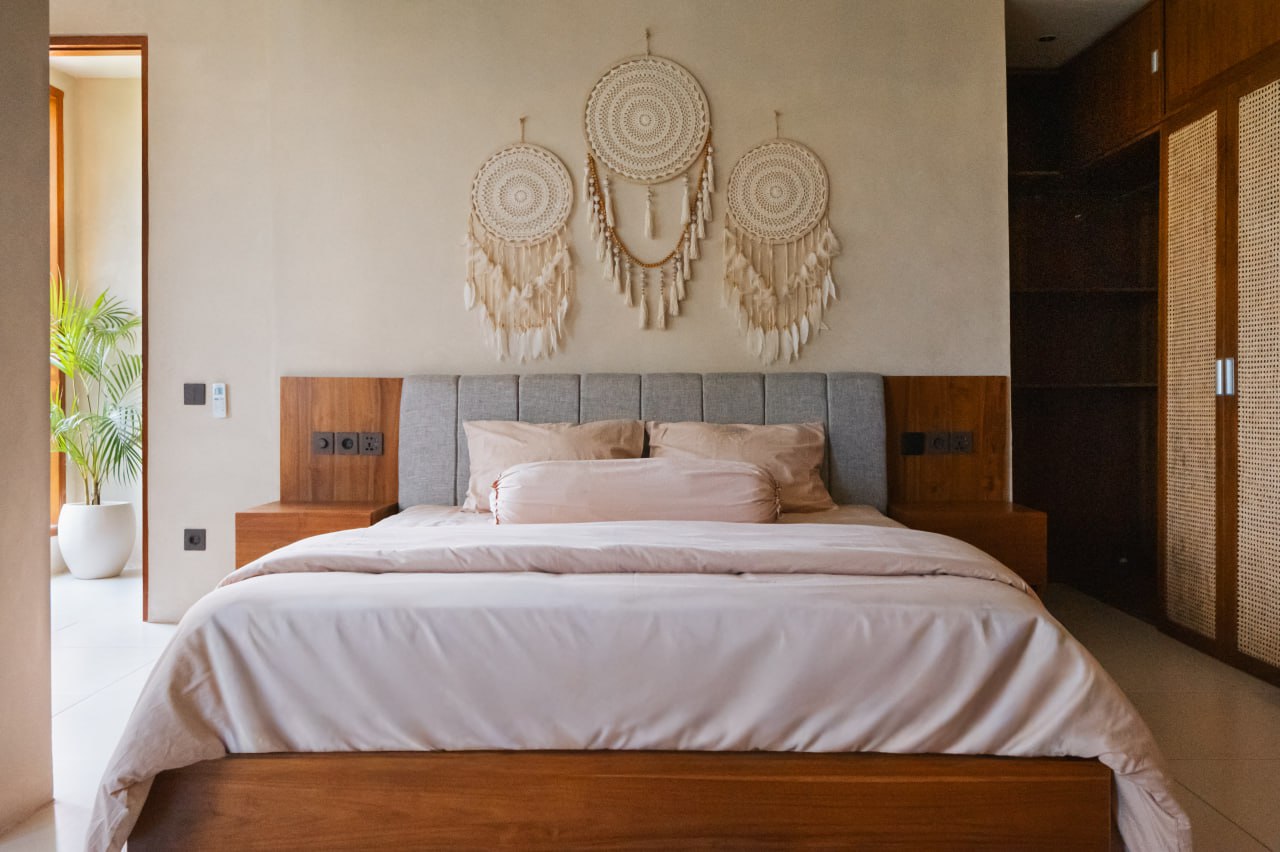 Spacious 2BR villa with panoramic views of rice fields — Babakan, Canggu