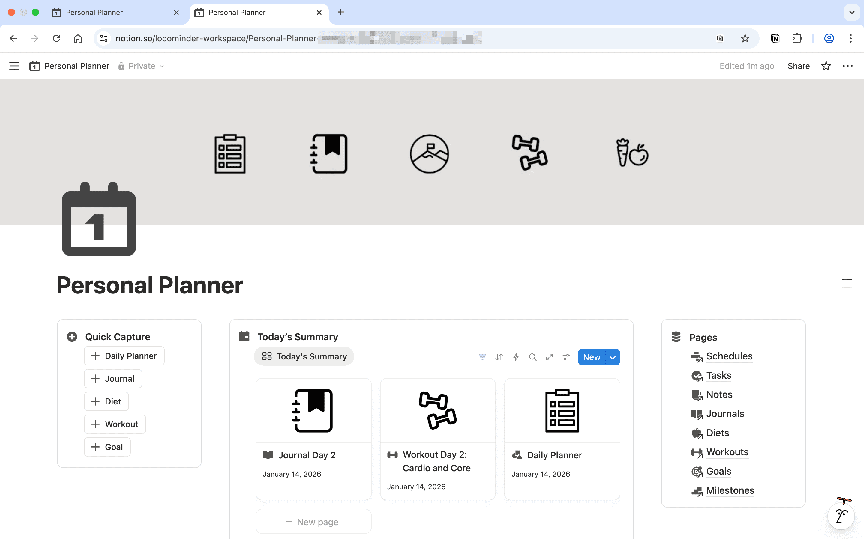 Personal Planner Notion Template