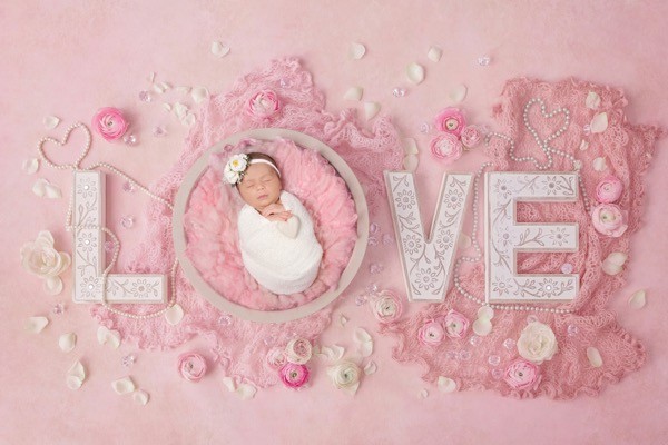 new born baby girl photo session