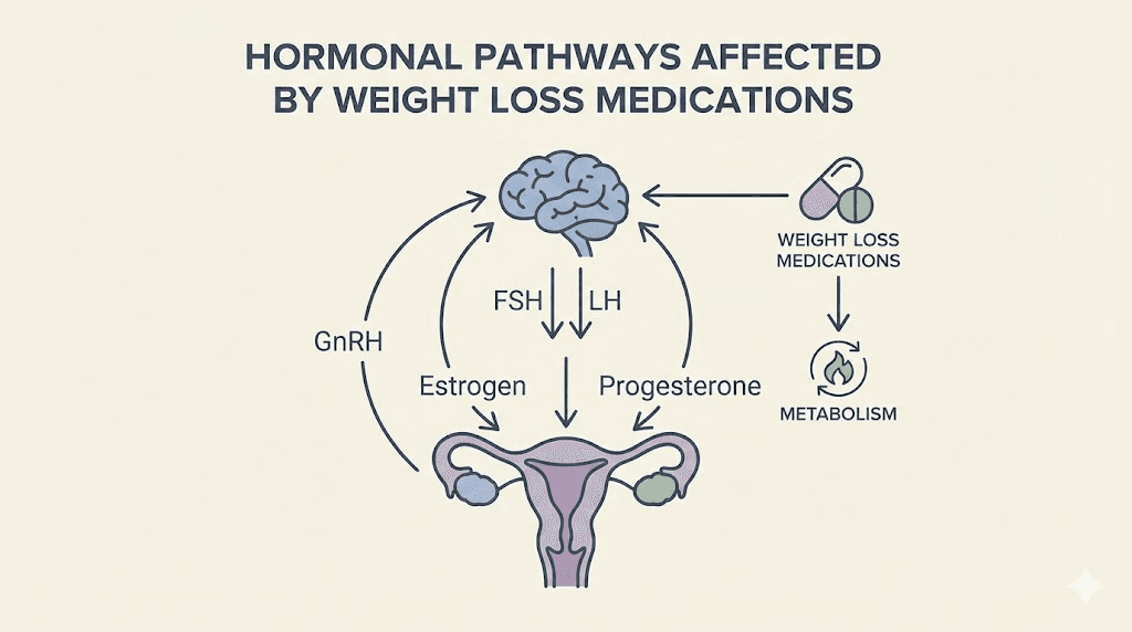 How tirzepatide affects the female hormonal system and menstrual cycle