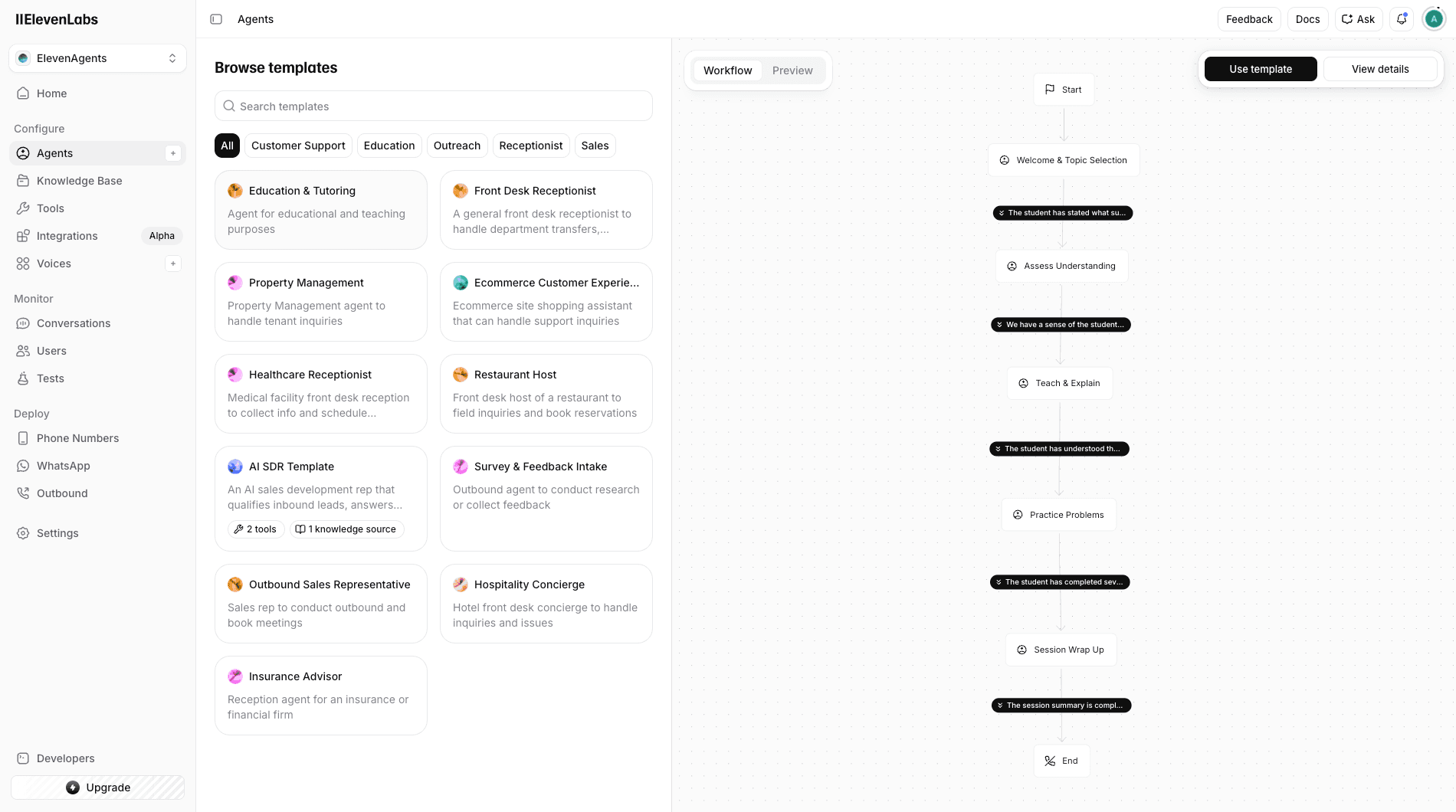 Elevenlabs Dashboard