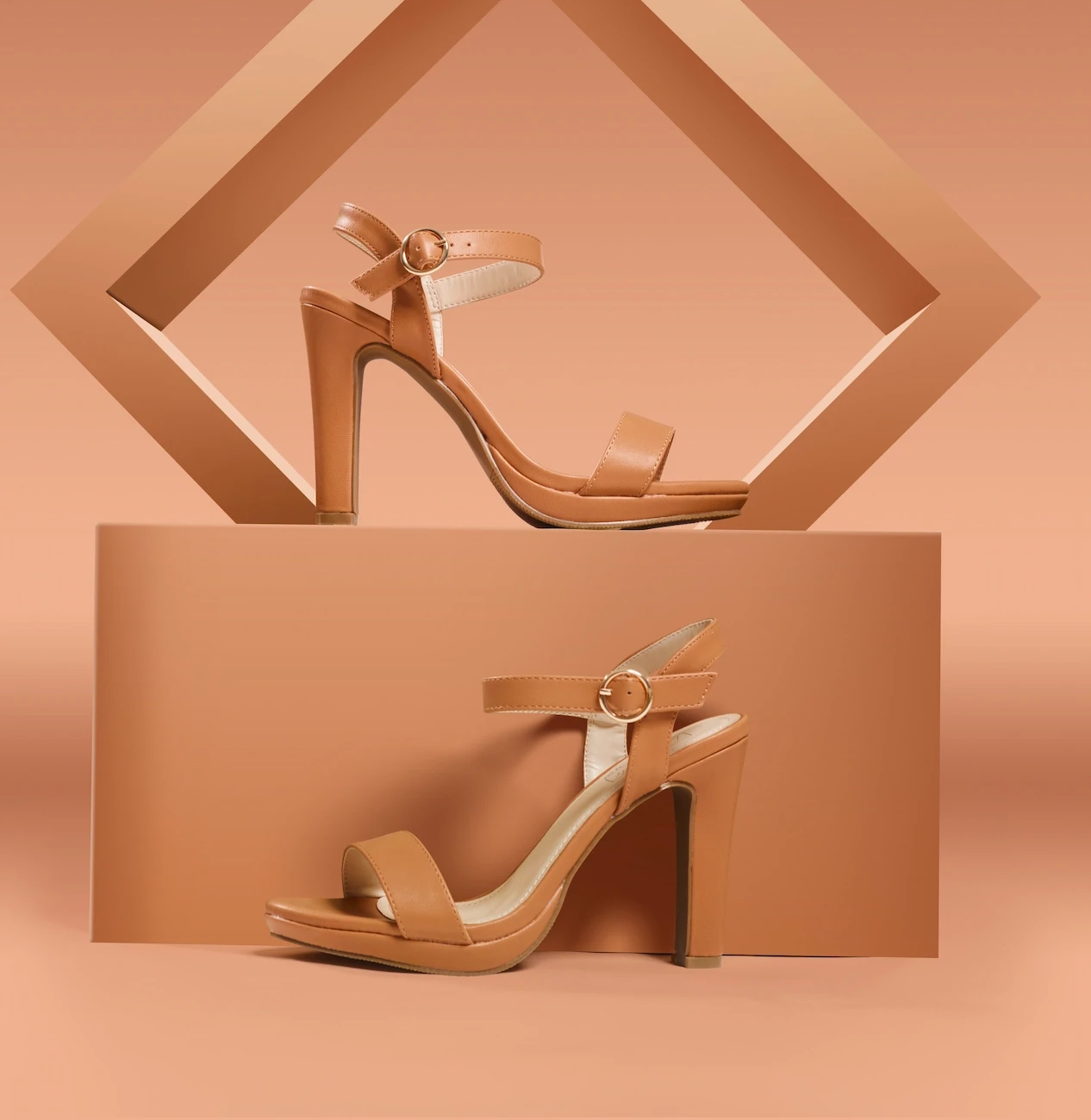 Détails accessoires mode éditorial, chaussures à talons de luxe, macrophotographie artistique