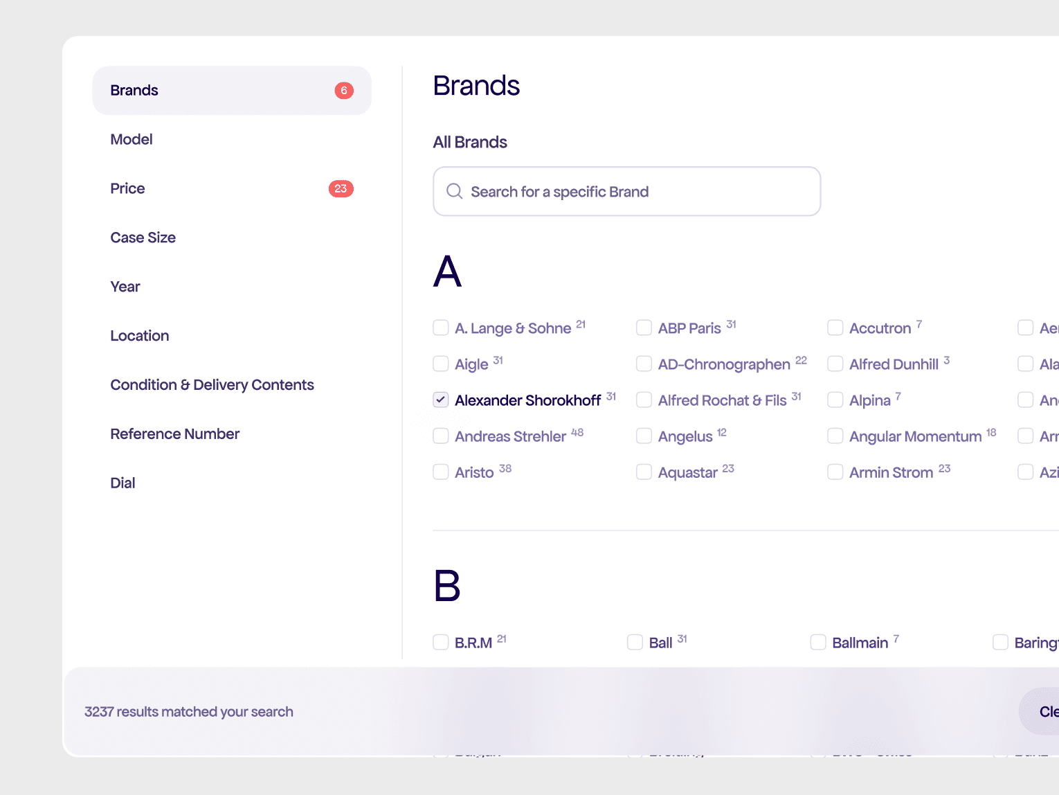 trusticks brands filter web design
