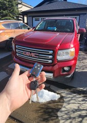 New GMC truck key replacement completed by CarKeyAction in Calgary.