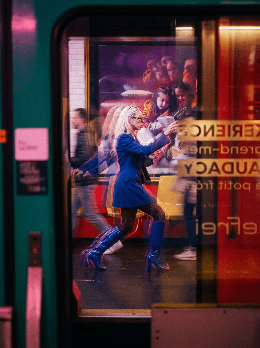 Shiba Inu dog walking on leaf-covered ground