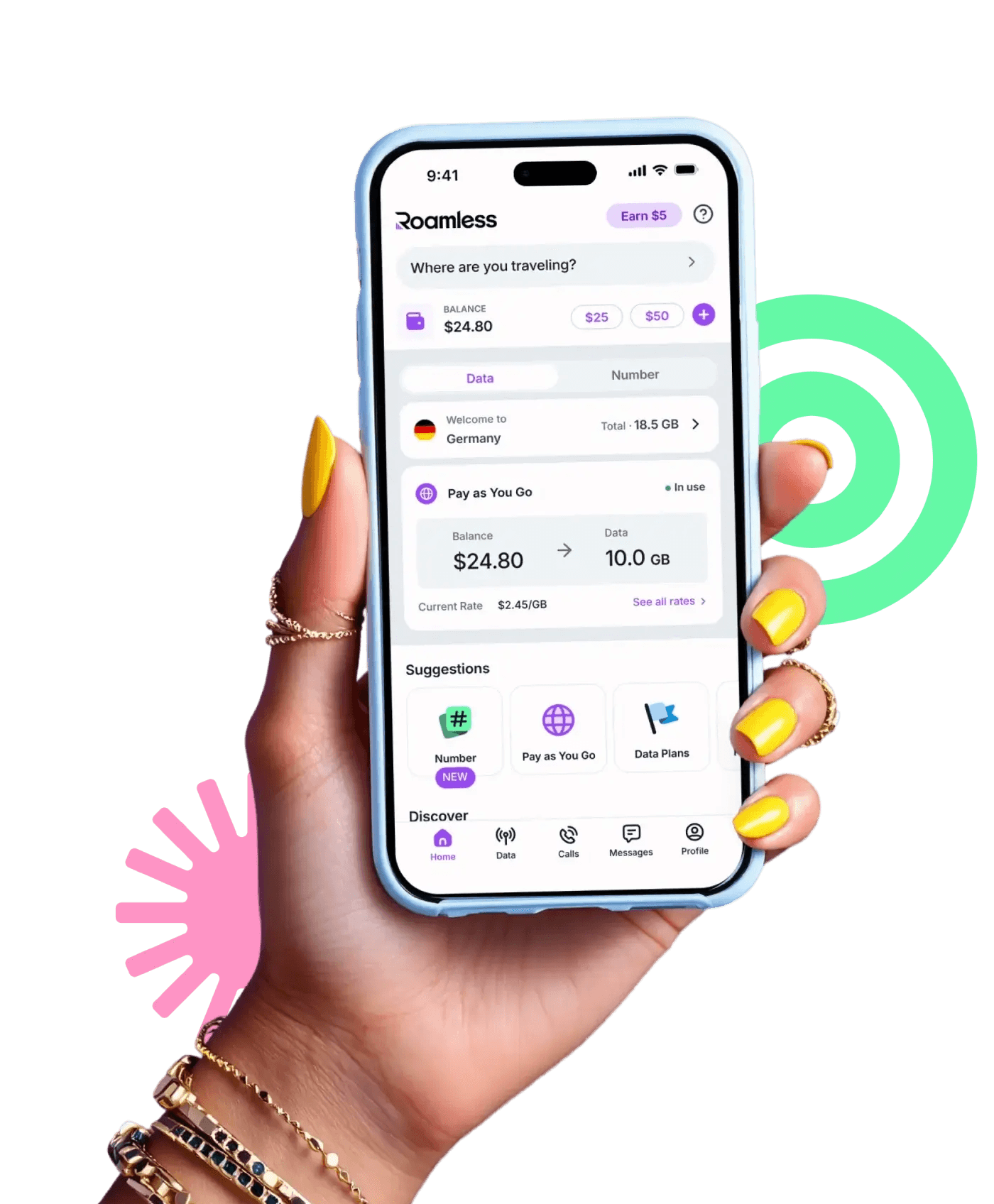 Roamless Travel Internet and In-App Calls