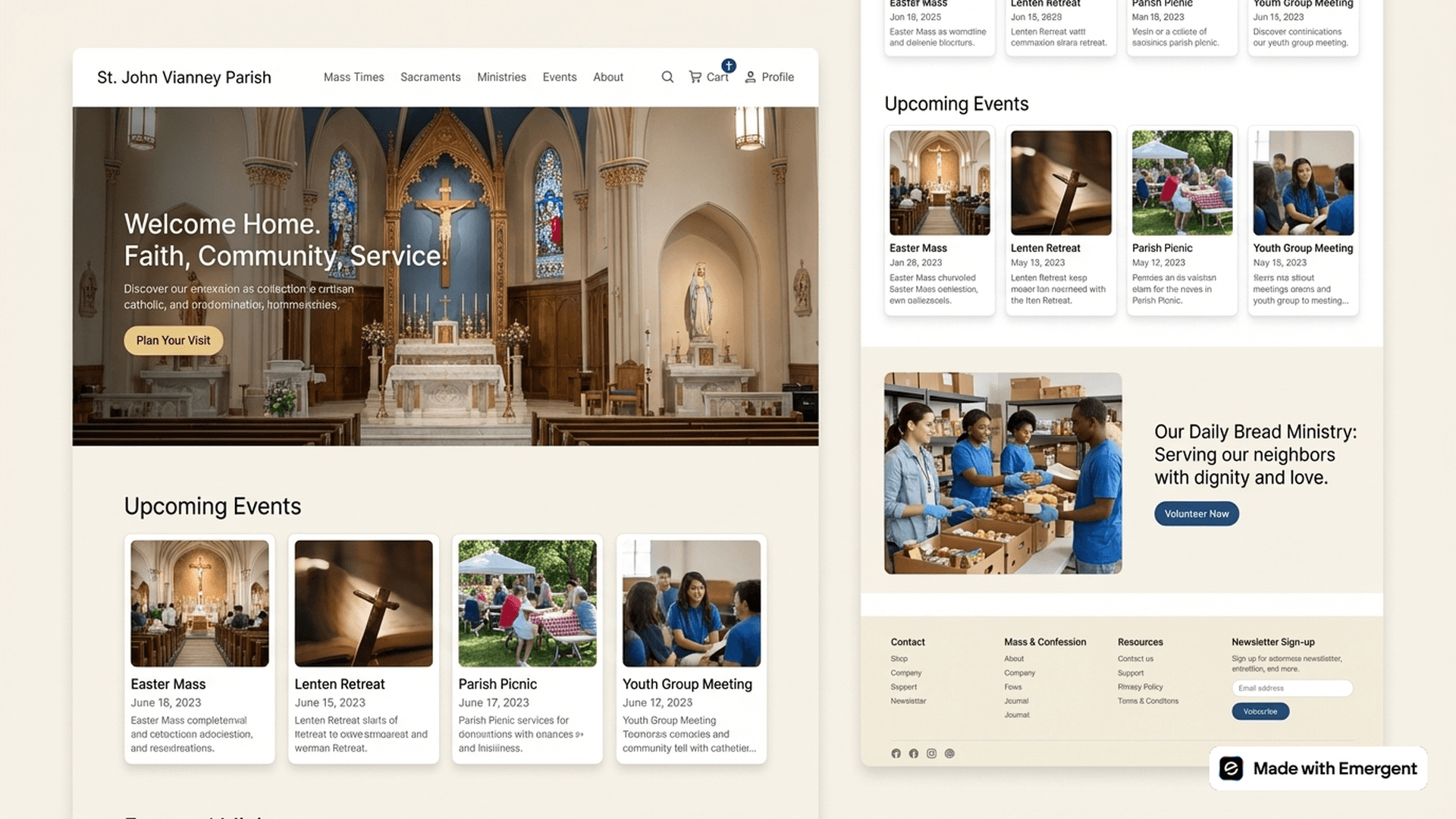 Catholic Website Made with Emergent