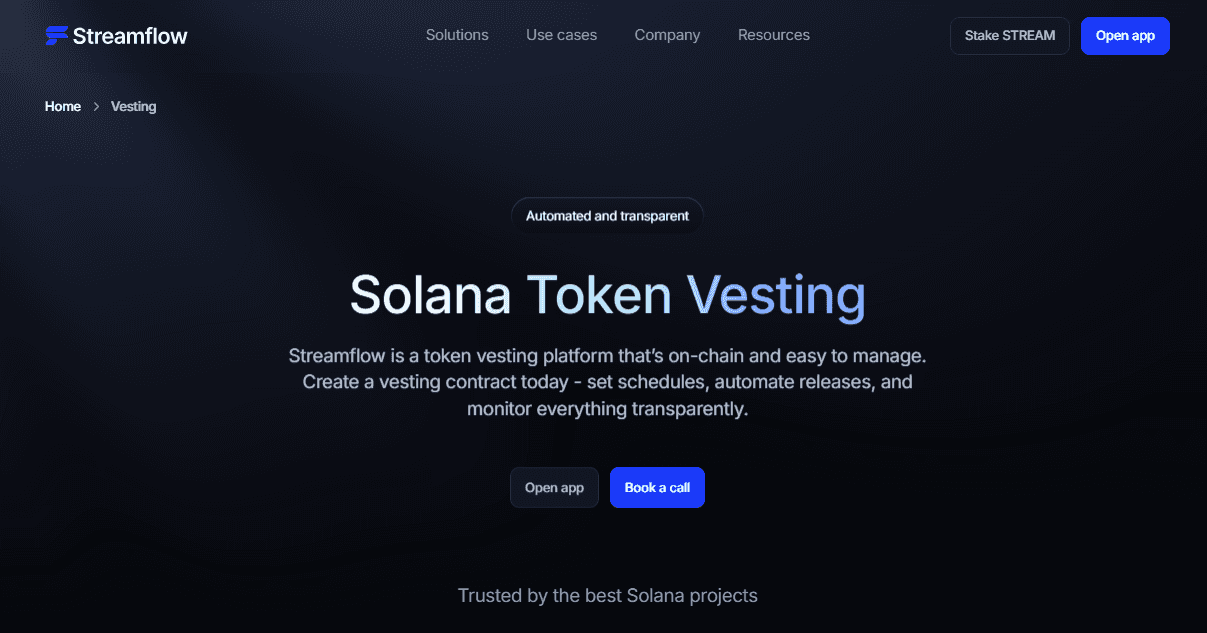 Crypto Token Vesting