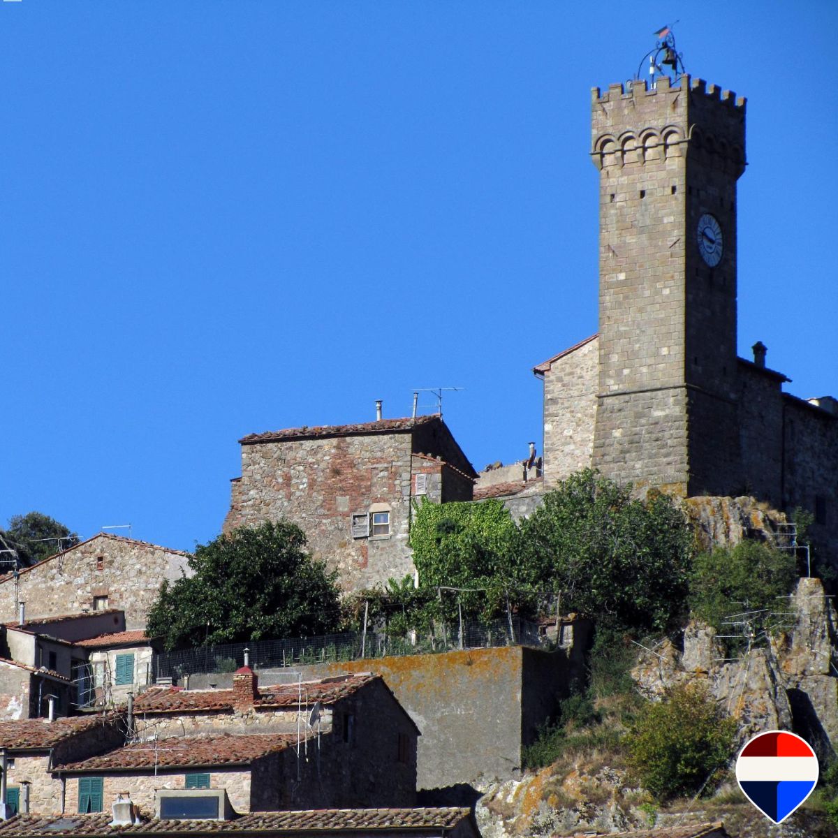 Roccatederighi, a village built on the rock in the Tuscan Maremma, province of Grosseto