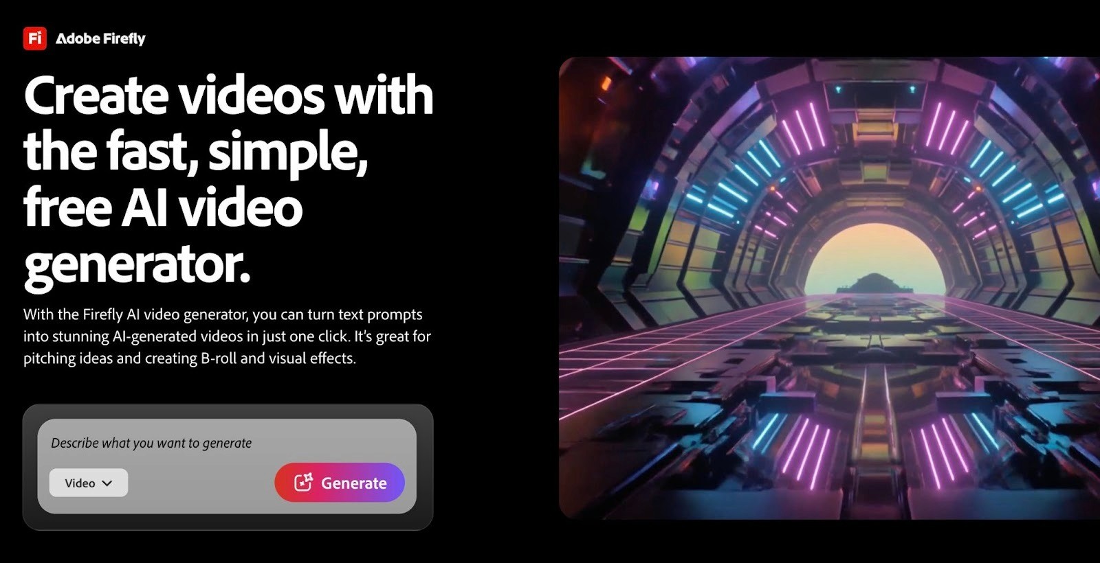 Adobe Firefly, tool to convert text to video with the help of AI&nbsp;