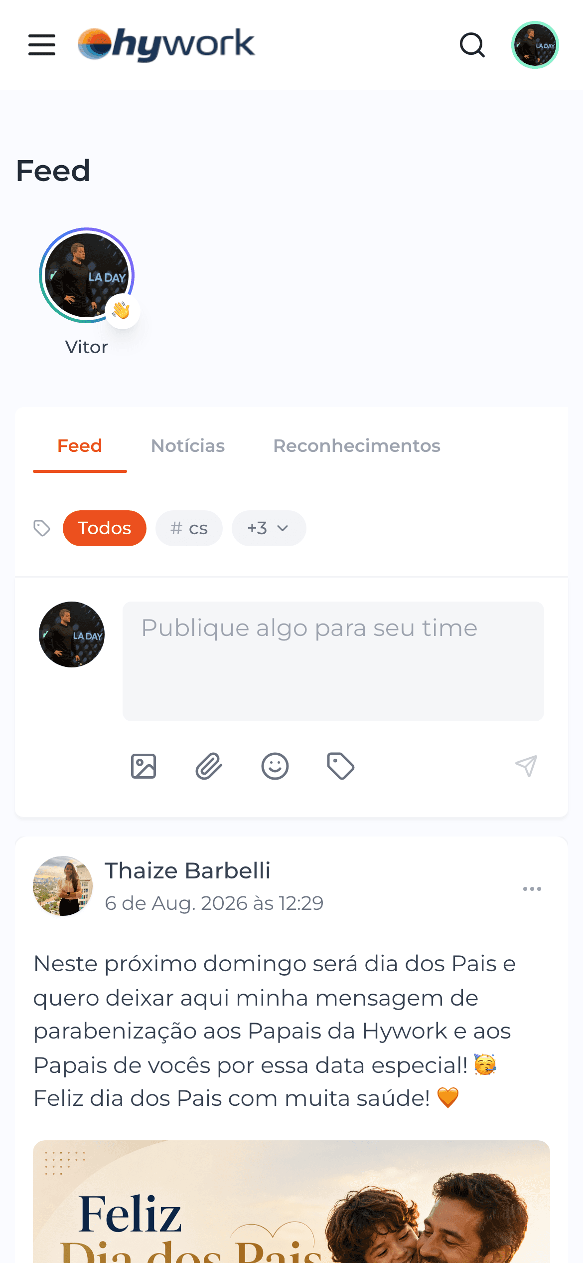 Aplicativo do Hywork no celular