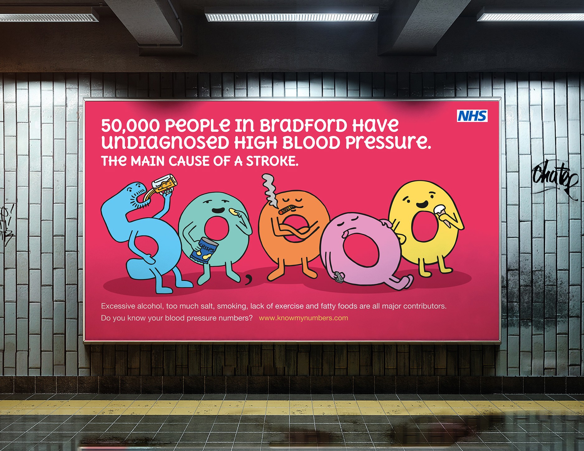 NHS Bradford Knowing Your Numbers Campaign Billboard