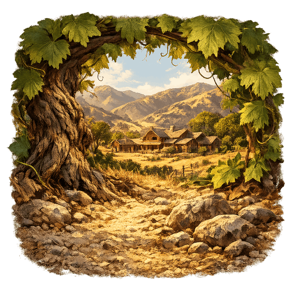 Detailed graphic of the Carmel Valley wine region.