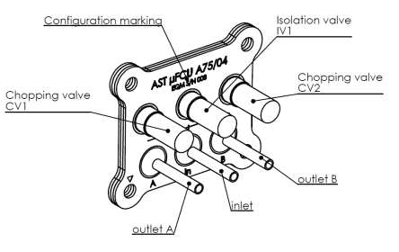 Figure 1: Miniaturized Xenon flow control unit