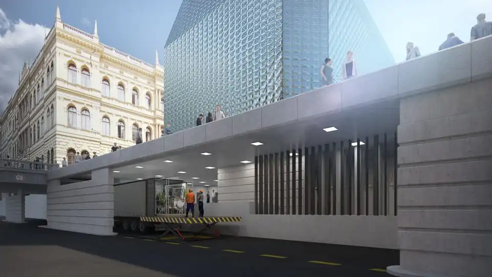 Exterior view of PVA Expo Praha, Prague.