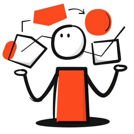 A stylized light bulb graphic with a glowing outline and rays, symbolizing inspiration or ideas.