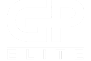 Wit logo van GP-Elite