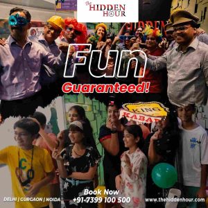 Collage of birthday celebration at The Hidden Hour centers