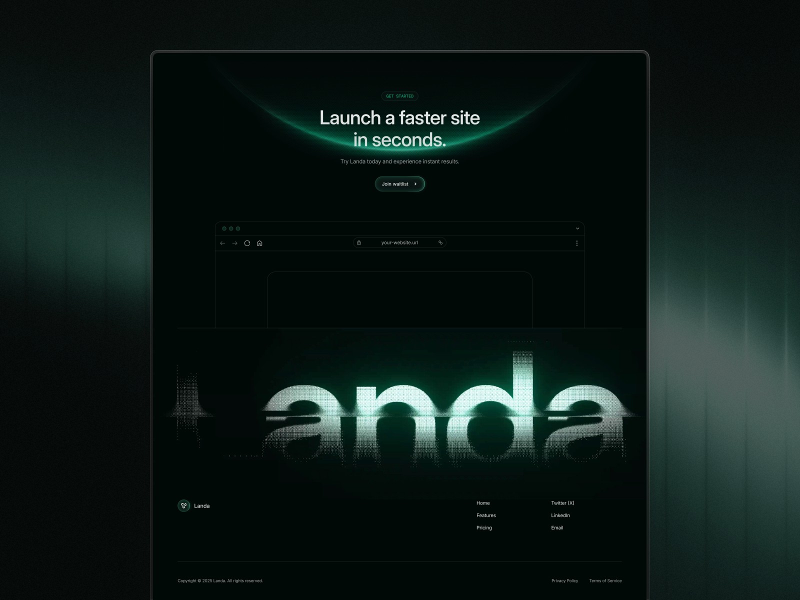 Landa — 极简动效 Web3 项目官网设计灵感