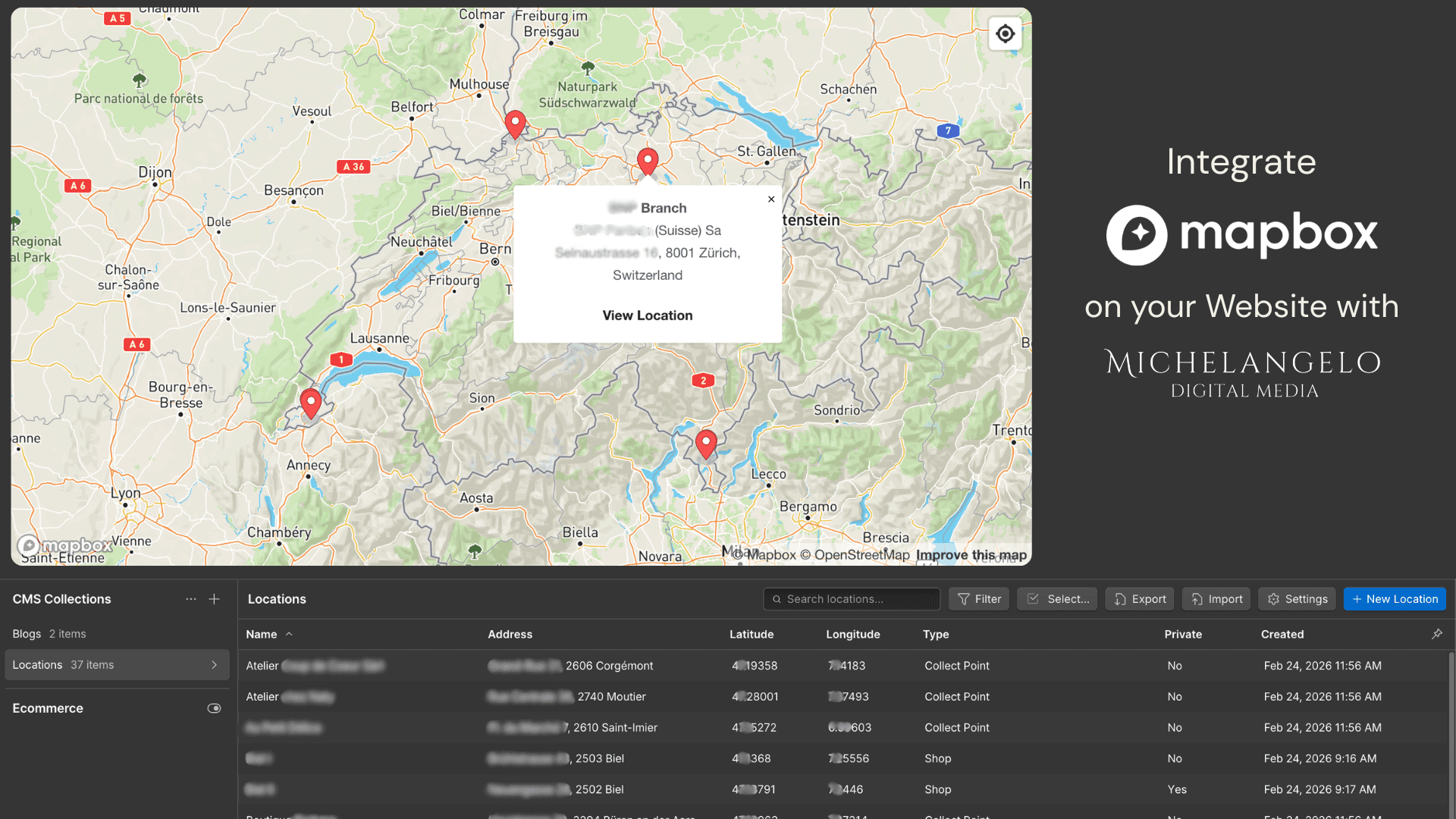 Interactive Map with Mapbox on Webflow Websites