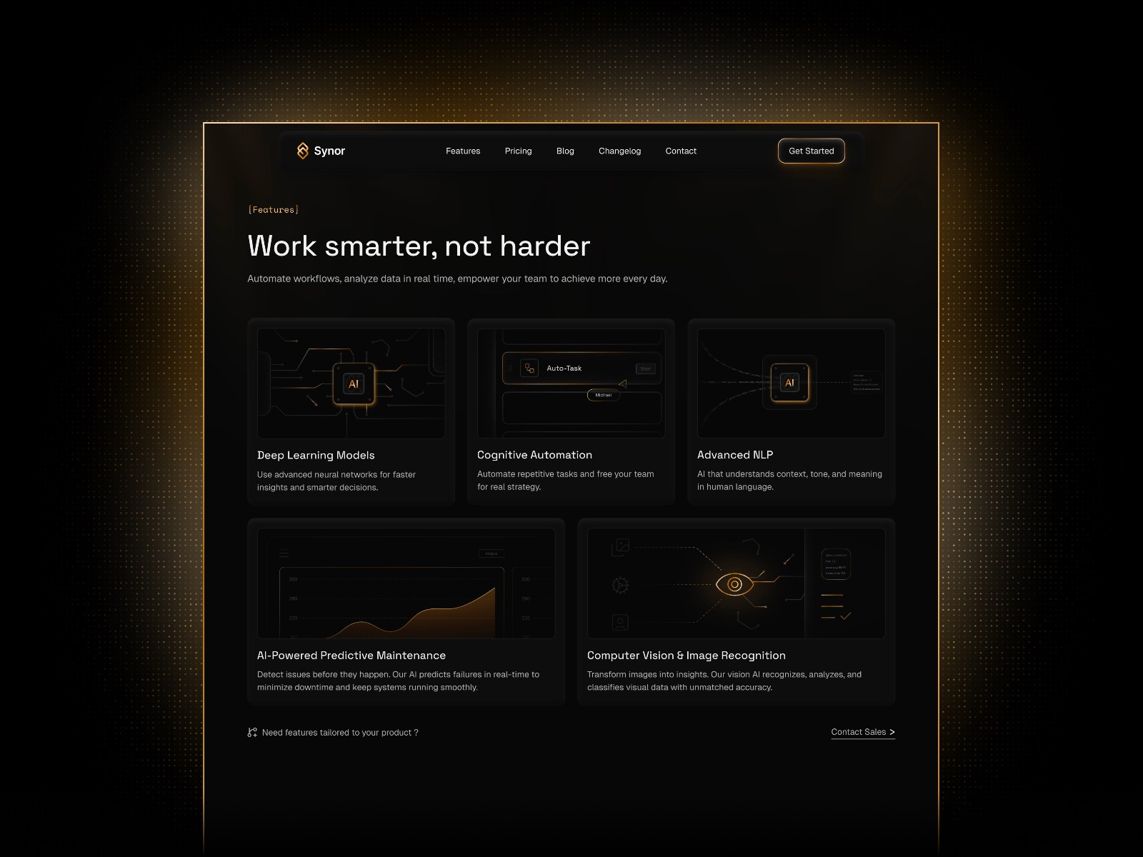 Synor — 现代专业 AI 产品官网设计灵感