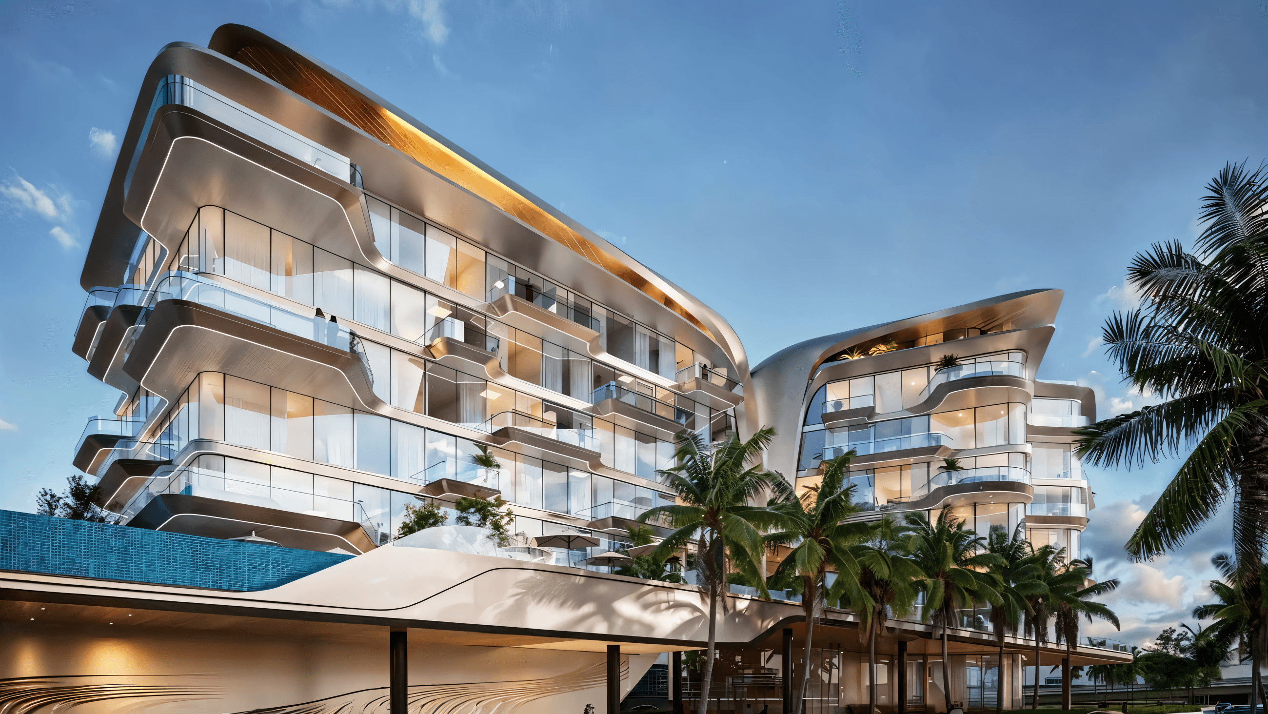 Upscale luxury residences at the marina in Dubai, offering stylish living spaces and picturesque views of the water.