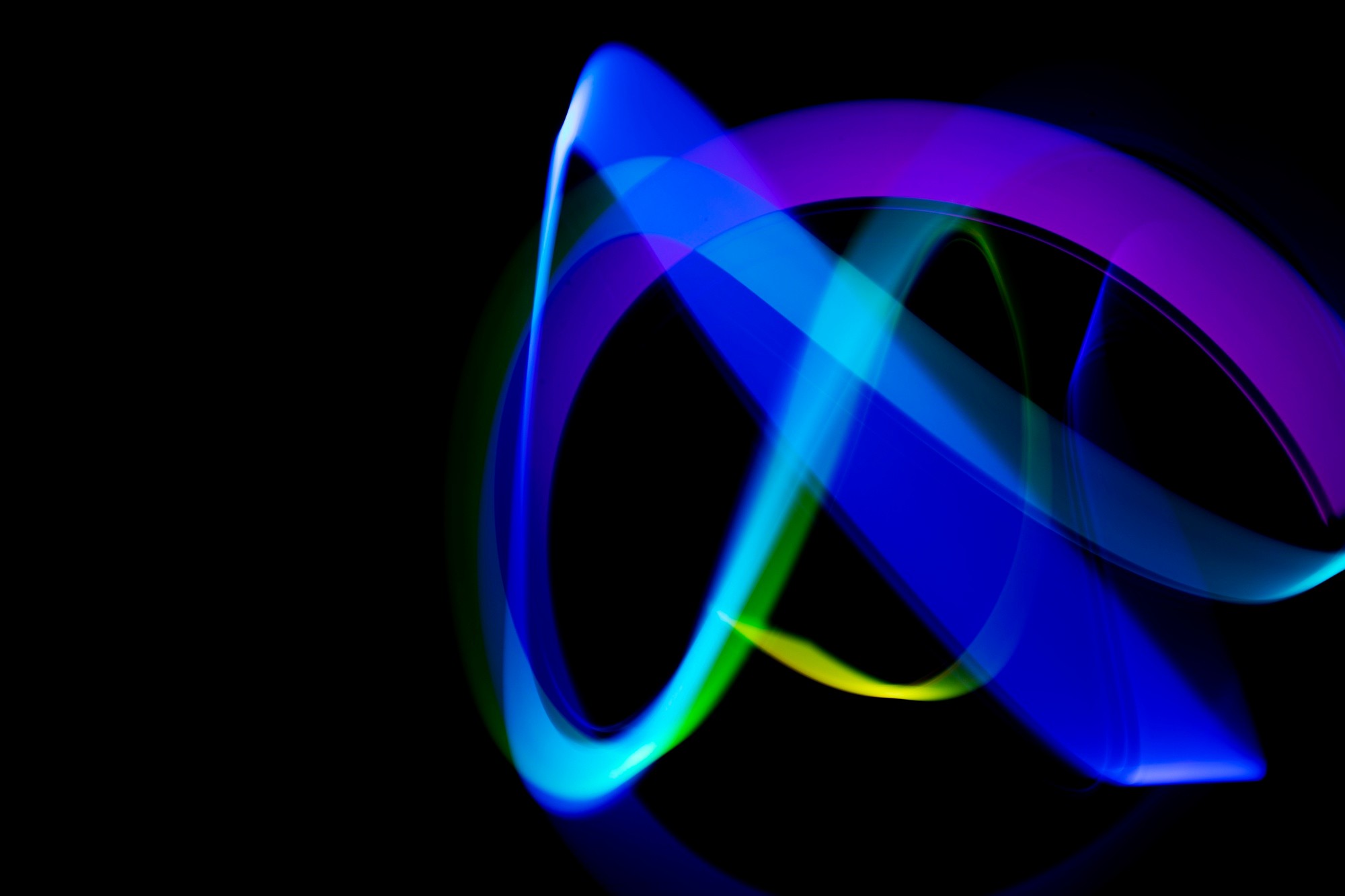 Abstract light painting in the dark