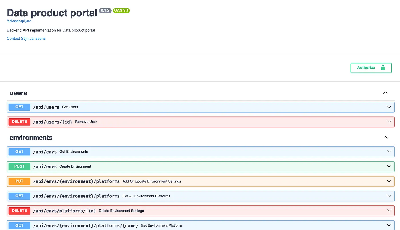 Data product portal