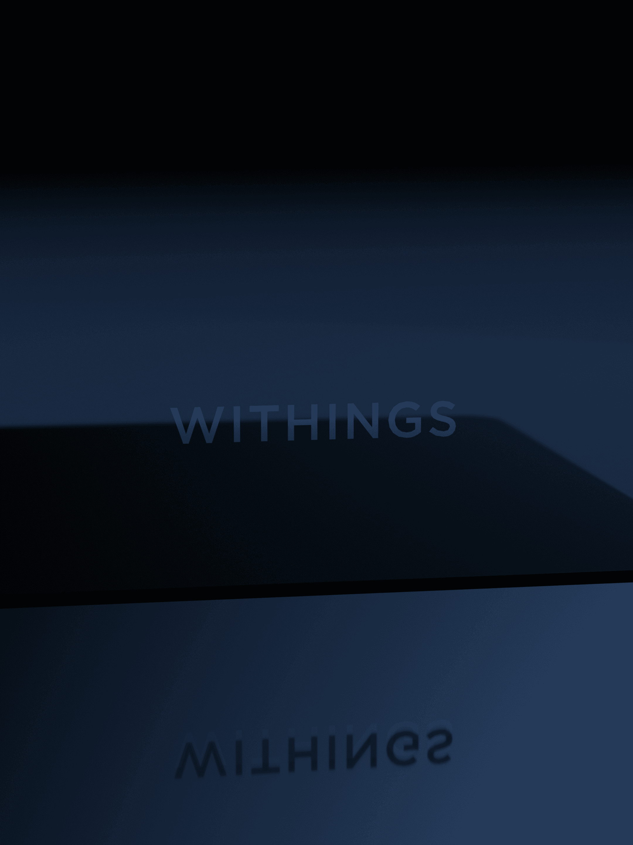 Brand integration for the Withings Omnia concept reveal, featuring logo detail on reflective hardware.